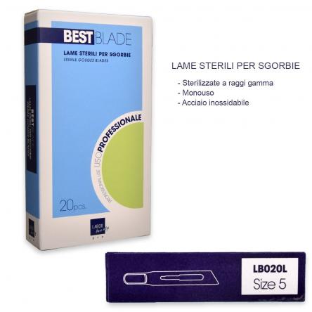 Bestblade 20 lame sterili per sgorbie mis.5